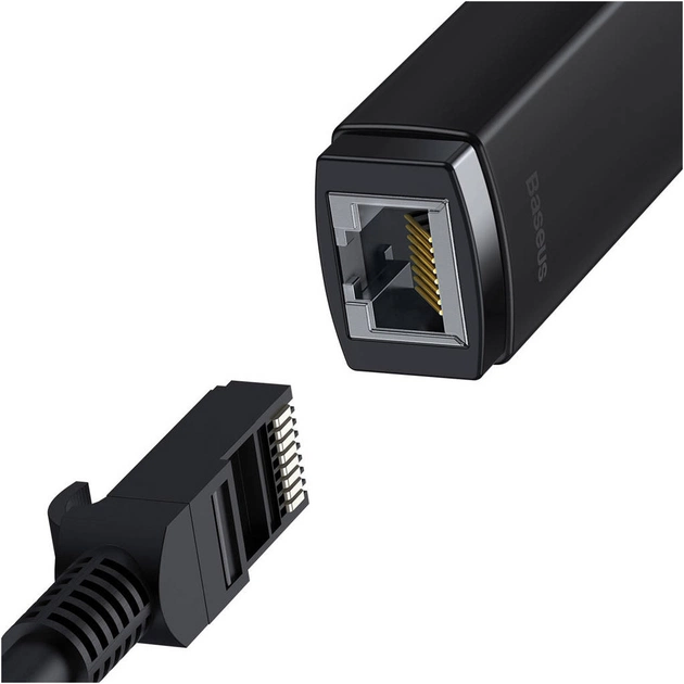 Перехідник USB-C to RJ45 Ethernet 1000Mbps black Baseus (WKQX000301) - picture 4