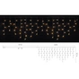 Гірлянда Delux ICICLE С 75LED 2х0.7 м теплий білий/прозорий IP20 (90017986) - зменшене зображення 3