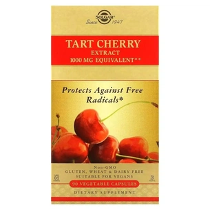 Вітамін Solgar Екстракт терпкої вишні, 1000 мг, Tart Cherry Extract, 90 вегетаріан (SOL-31549) зображення 1