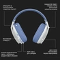 Навушники Logitech G435 Lightspeed Wireless Gaming Headset White (981-001074) - зменшене зображення 9