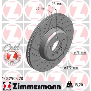 Гальмівний диск ZIMMERMANN 150.2905.20 зображення 1