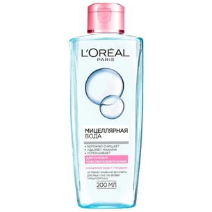 Міцелярна вода L'Oreal Paris для сухої та чутливої шкіри 200 мл (3600522365648) зображення 1