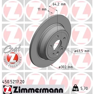 Гальмівний диск ZIMMERMANN 450.5217.20 зображення 1