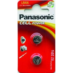 Батарейка Panasonic LR44 * 2 Alkaline (LR-44EL/2B) зображення 1