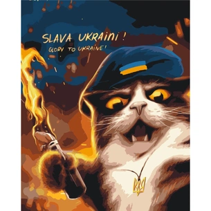 Картина по номерам ZiBi Котик повстанець ©Маріанна Пащук 40*50 см (ZB.64049) зображення 1