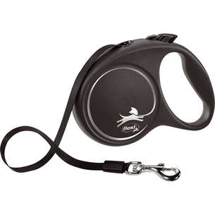 Повідець для собак Flexi Black Design L стрічка 5 м (чорний) (4000498034101) зображення 1