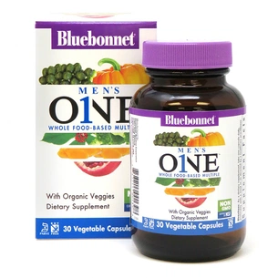 Мультивітамін Bluebonnet Nutrition Чоловічі Мультівітаміни, Men's One, 30 рослинних капсул (BLB0139) зображення 1