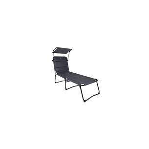 Розкладачка Bo-Camp Sun Lounger With Sunscreen 5 Positions Grey (1304492) (DAS303260) зображення 1