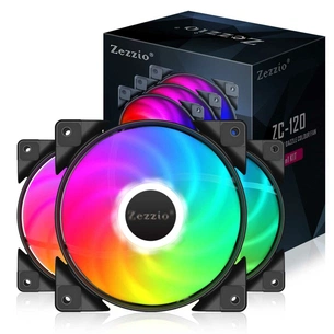 Кулер до корпусу Zezzio ZC-120 Colorful 3in1 зображення 1