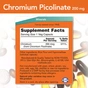 Мінерали Now Foods Піколінат Хрома, 200 мкг, Chromium Picolinate, 100 вегетаріанських до (NF1420) - зменшене зображення 3