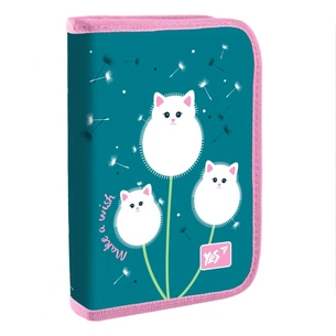 Пенал Yes HP-04 одинарний з двома клапанами Dandelion Cats (533422) зображення 1