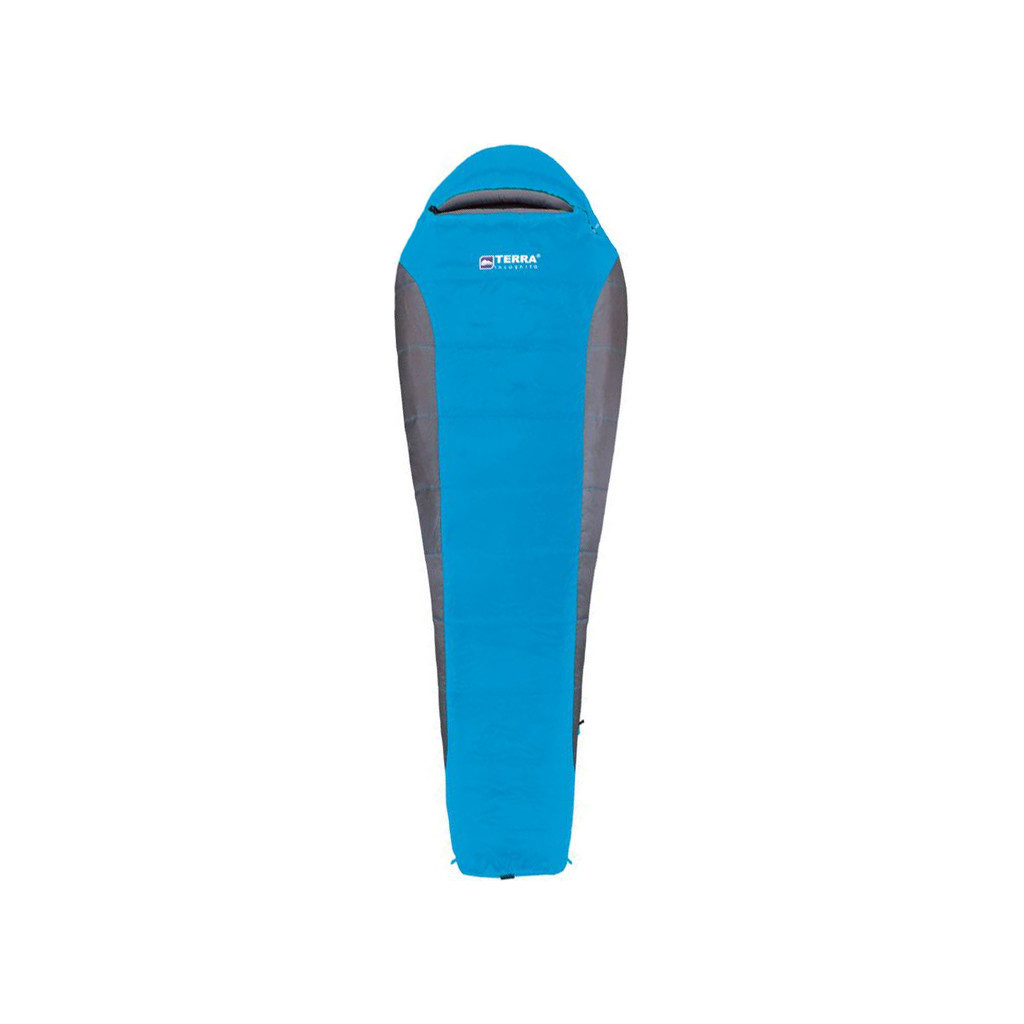 Спальний мішок Terra Incognita Siesta Regular 300 Right Blue/Grey (4823081505334) - зображення 1