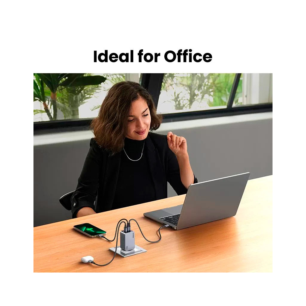 Зарядний пристрій Ugreen 3xUSB 100W (2xUSB-C+USB-A) Gan Nexode Pro X757 (25874) - зображення 5