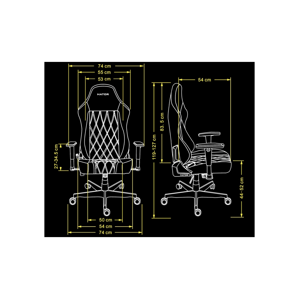 Крісло ігрове Hator Darkside 3L PU Black (HTC3000L) - зображення 12