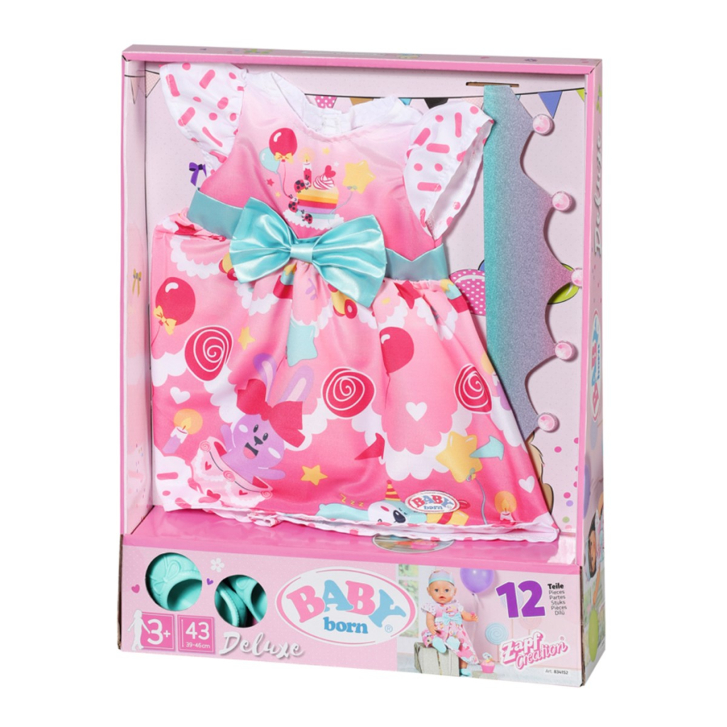 Аксесуар до ляльки Zapf Набір одягу для ляльки Baby Born День народження делюкс (834152) - зображення 2