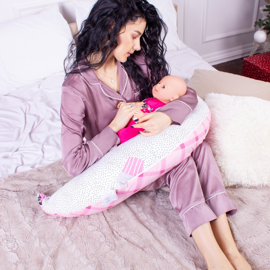 Подушка MirSon для вагітних та годування №8309 Print Line 17-0498 Magnificent Бязь 30х170х20 см (2200006200345) - зображення 7