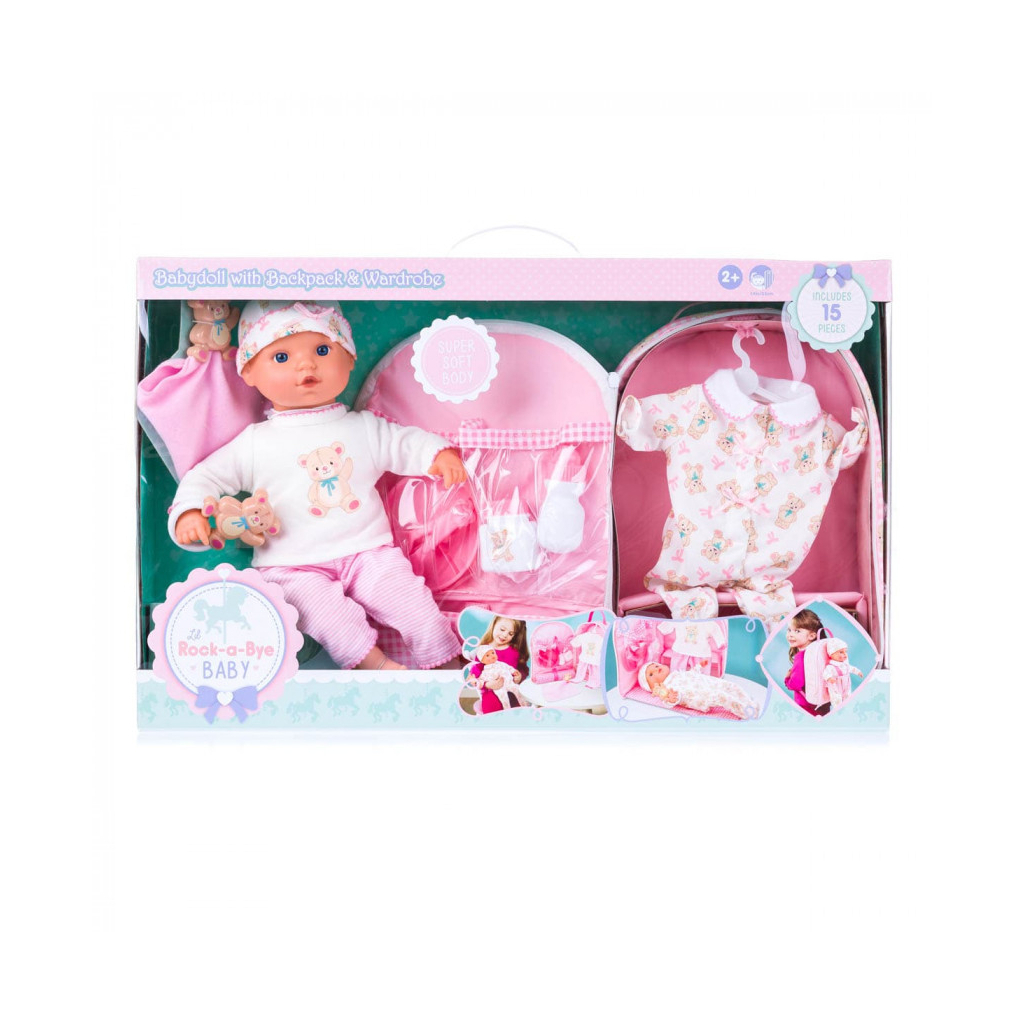 Пупс Lotus у наборі з аксесуарами, 35,5 см (6457794) - зображення 1
