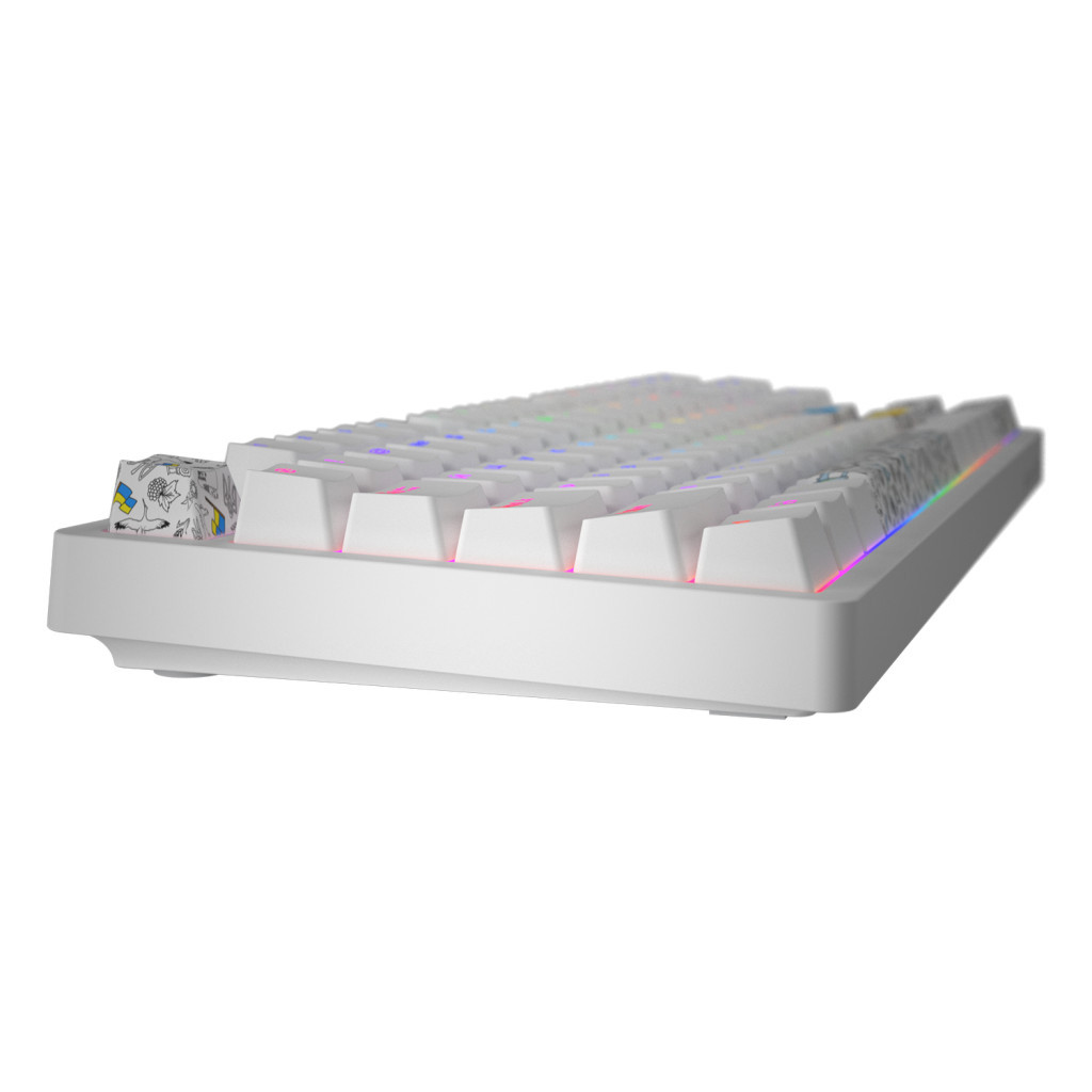 Клавіатура Hator Rockfall 2 Mecha TKL Authentic Edition Aurum Milky Way Silent USB White (HTK-531) - зображення 4