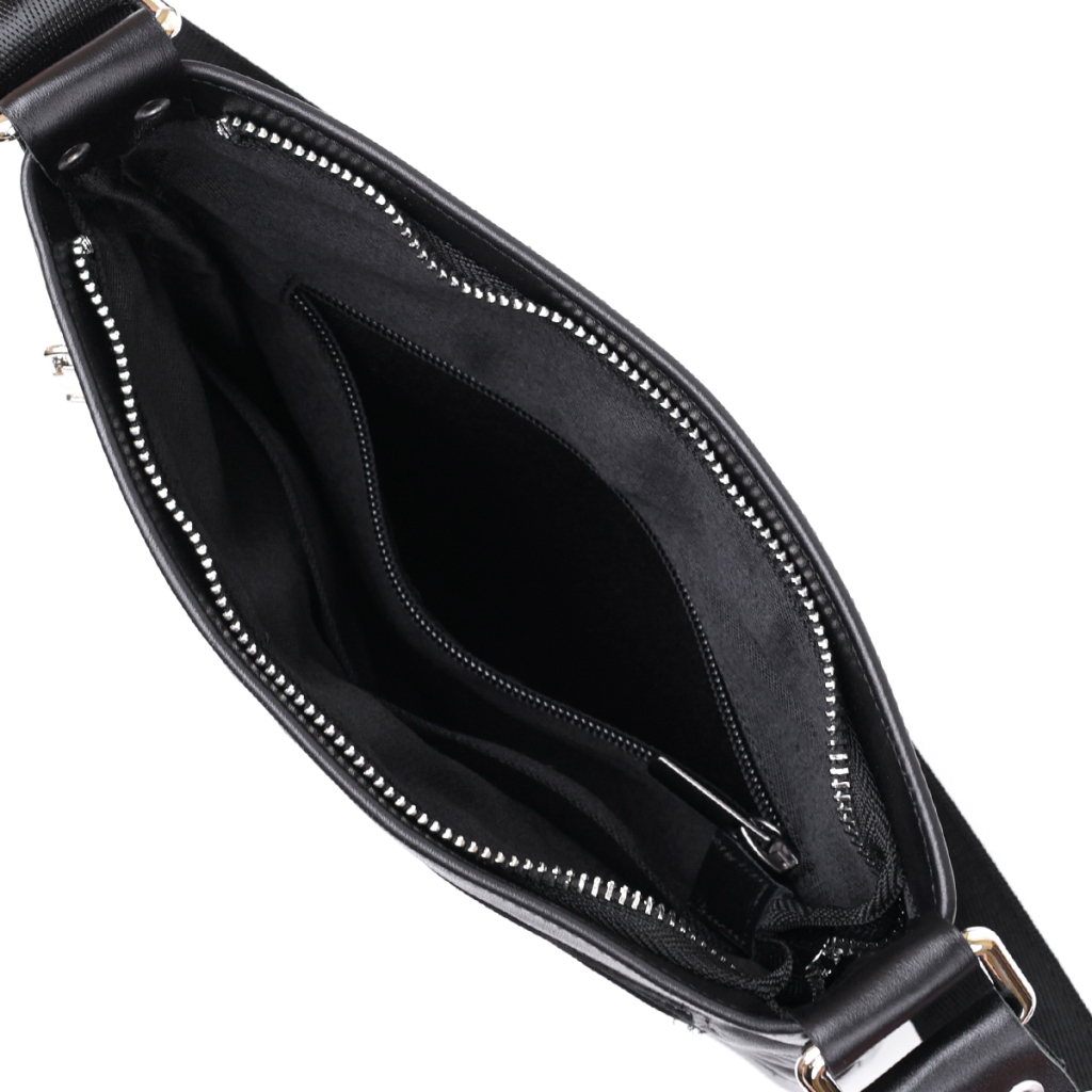 Сумка Shvigel Шкіряна через плече Чорна (11602) - зображення 4