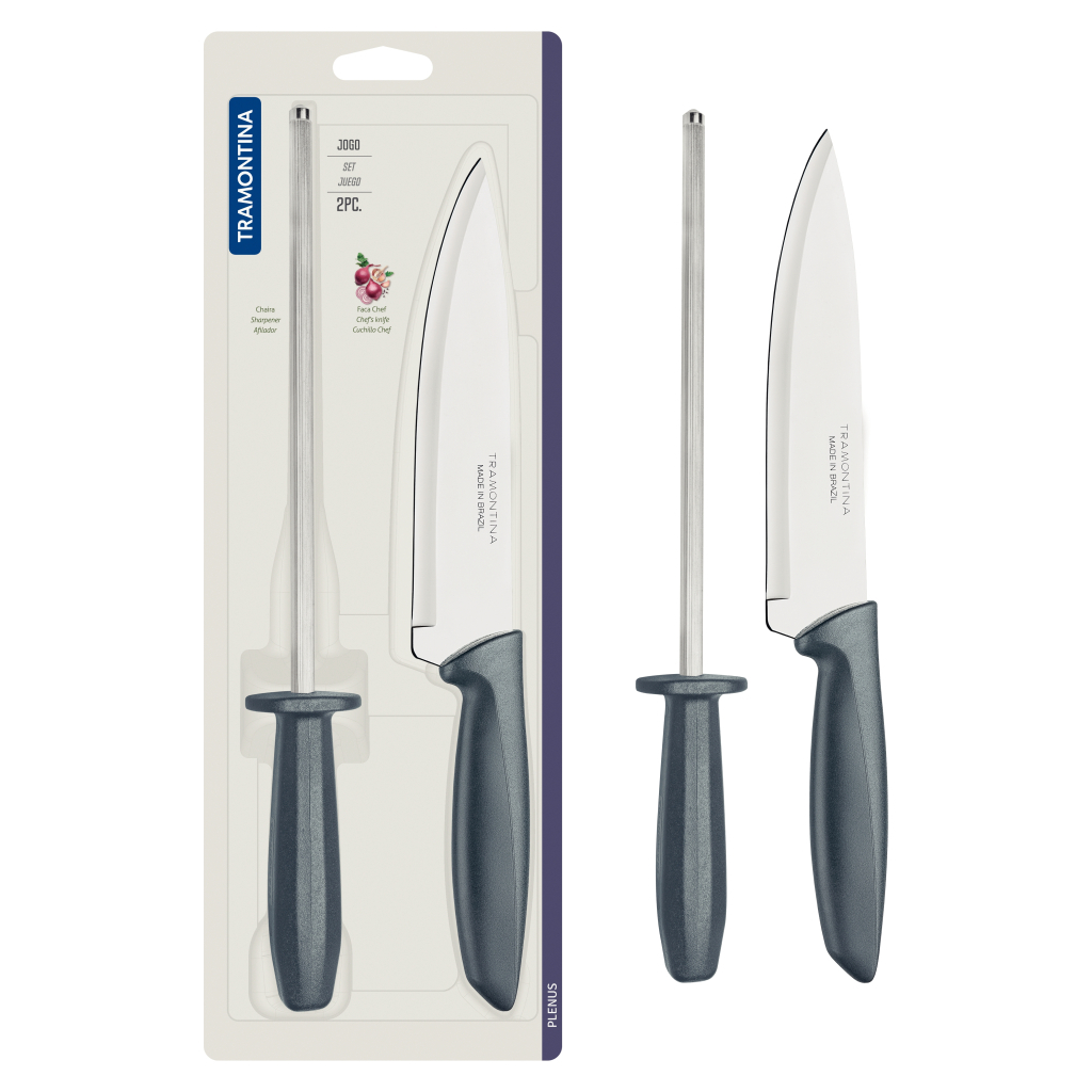 Набір ножів Tramontina Plenus Grey 2 предмети (23498/611) - зображення 2