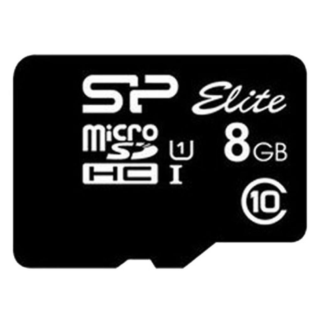 Карта пам'яті Silicon Power 8Gb microSDHC class 10 (SP008GBSTHBU1V10) - зображення 1