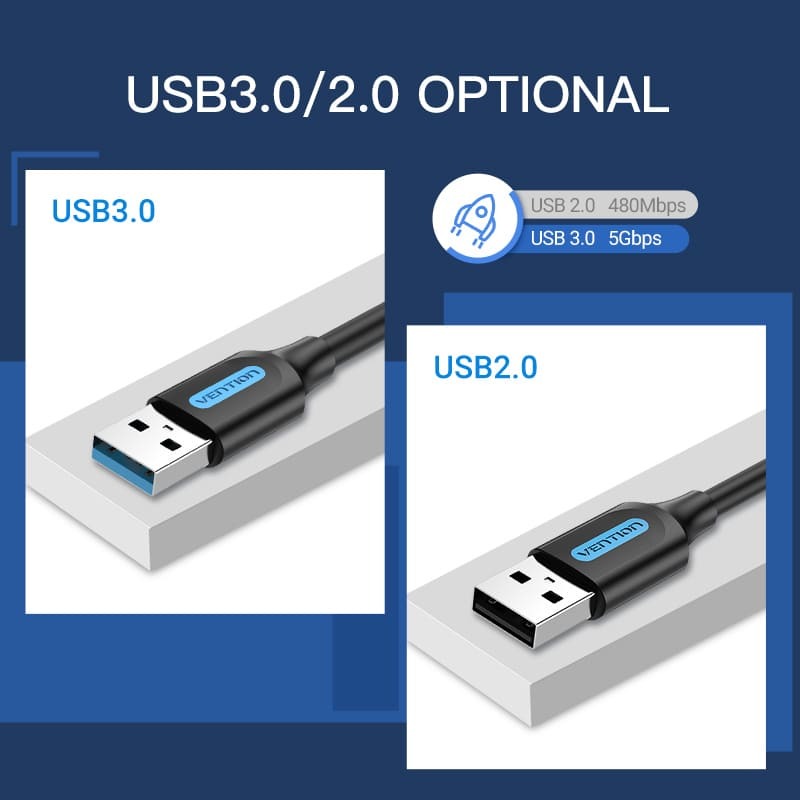 Кабель Vention USB - USB V 3.0 (M/M), 1 м, Black (CONBF) - изображение 8