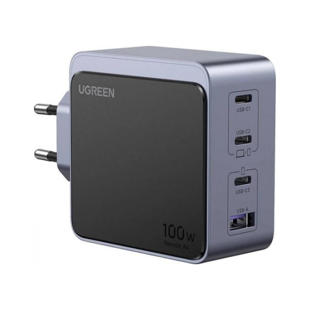 Зарядний пристрій Ugreen 4xUSB 100W (3xUSB-C+USB-A) Gan Nexode Fast Charger Grey X565 (35043) - зображення 1