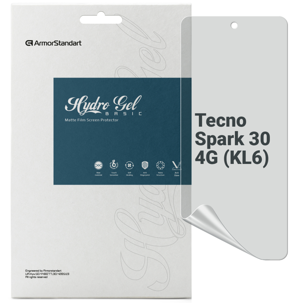 Плівка захисна Armorstandart Matte Tecno Spark 30 4G (KL6) (ARM81386) - зображення 1