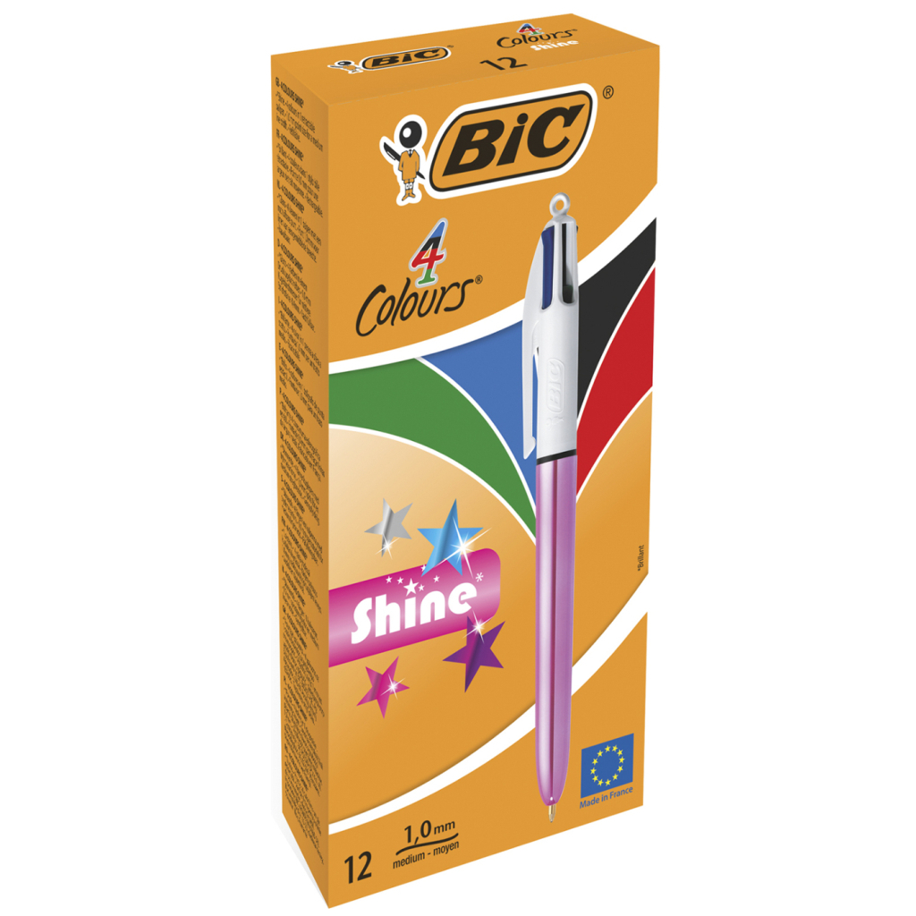 Ручка масляна Bic 4 in 1 Colours Shine Pink рожева (bc982875) - зображення 2