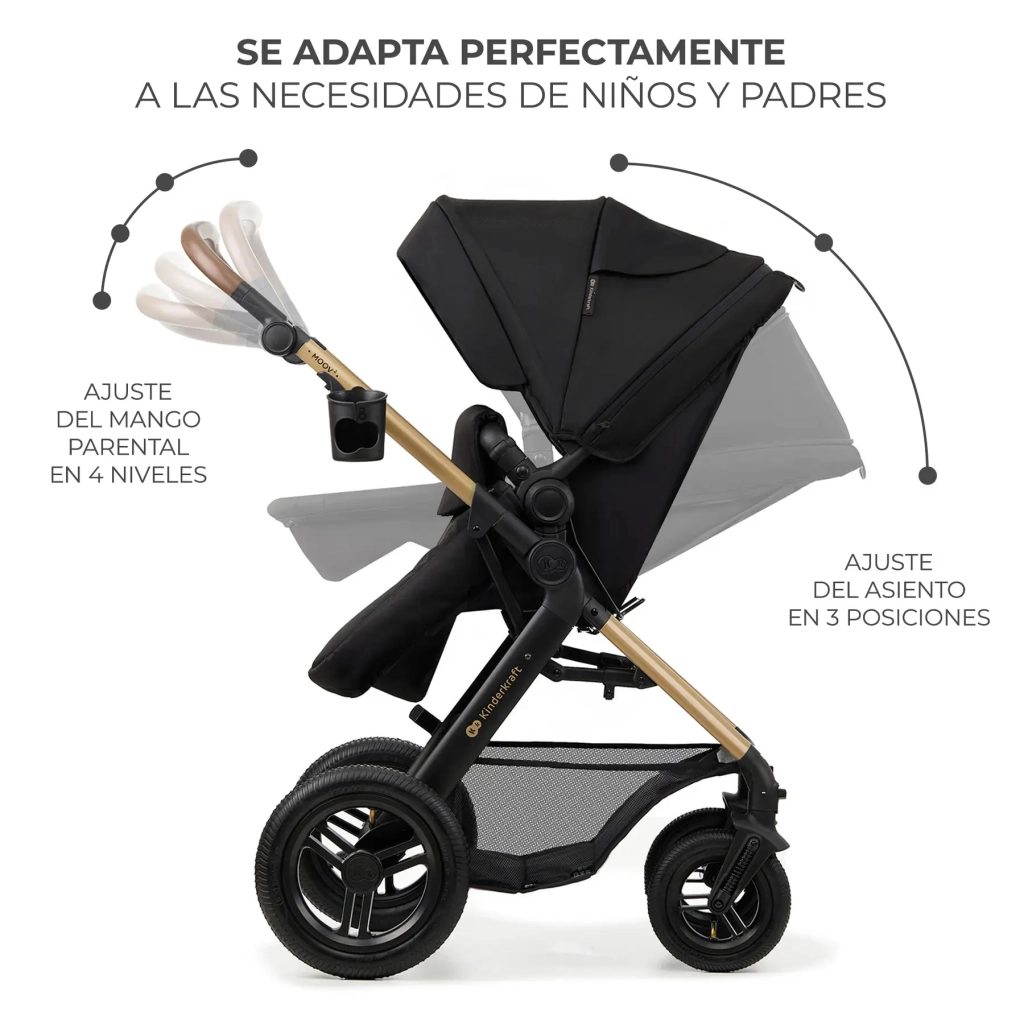Коляска Kinderkraft 3 в 1 Moov 2 Air Pure Black (KSMOOV02BLK0000) (5902533925759) - зображення 9