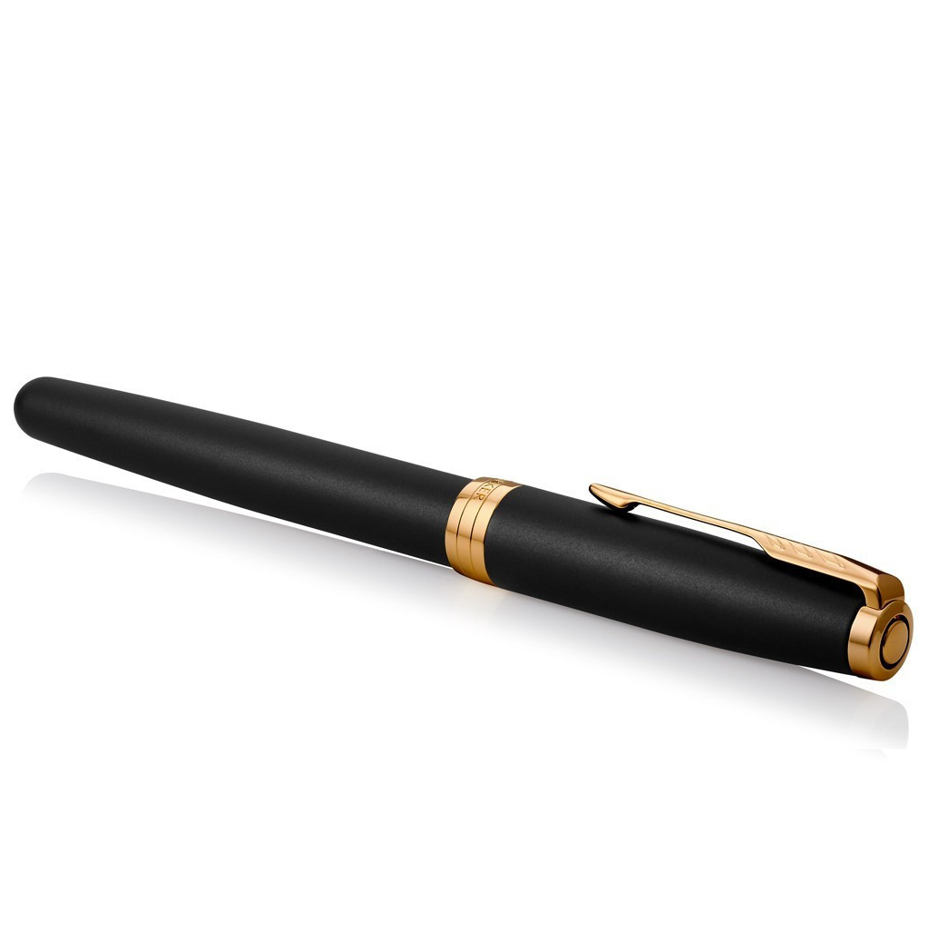 Ручка пір'яна Parker SONNET 17 Matte Black Lacquer GT FP F + блокнот Parker + подар.упаковка GIFT24 (84 811b24) - изображение 3