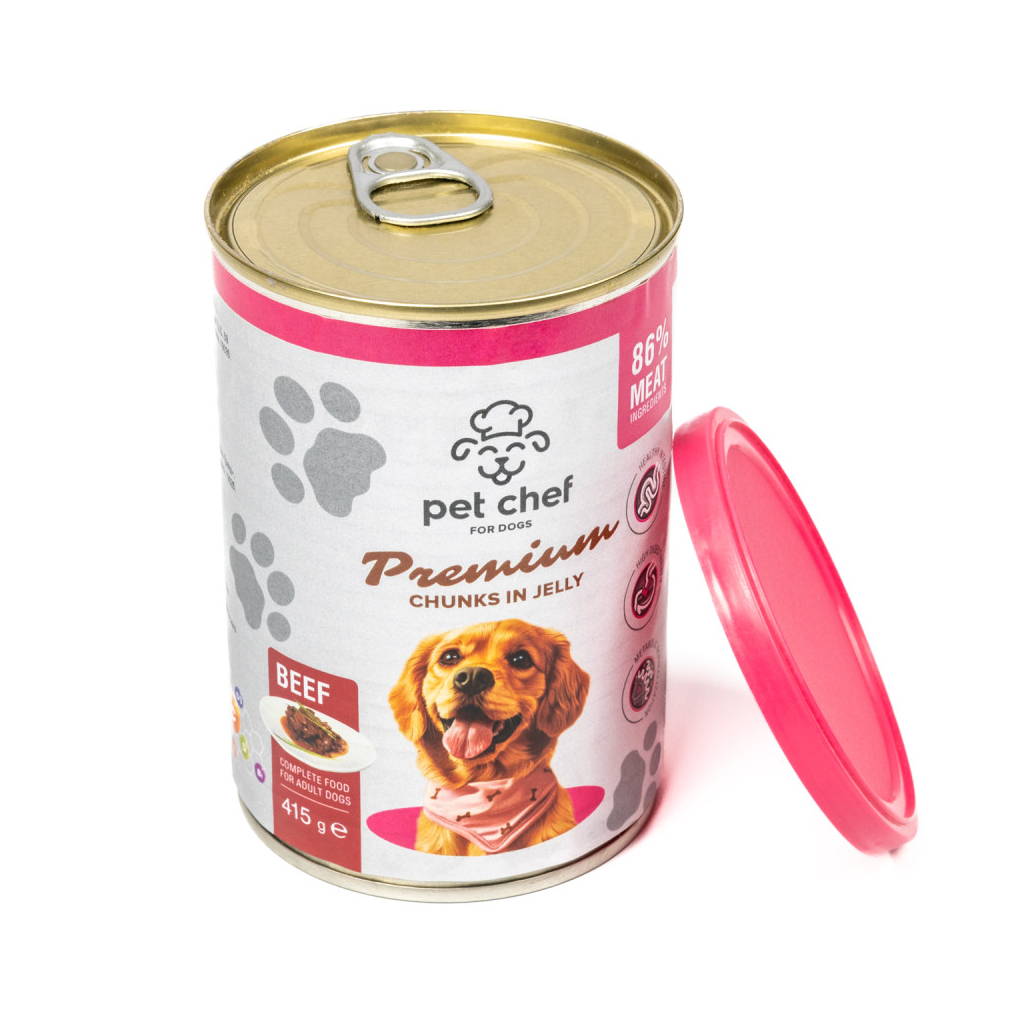 Вологий корм для собак Pet Chef З яловичиною 415 г (4820255193618) - изображение 3