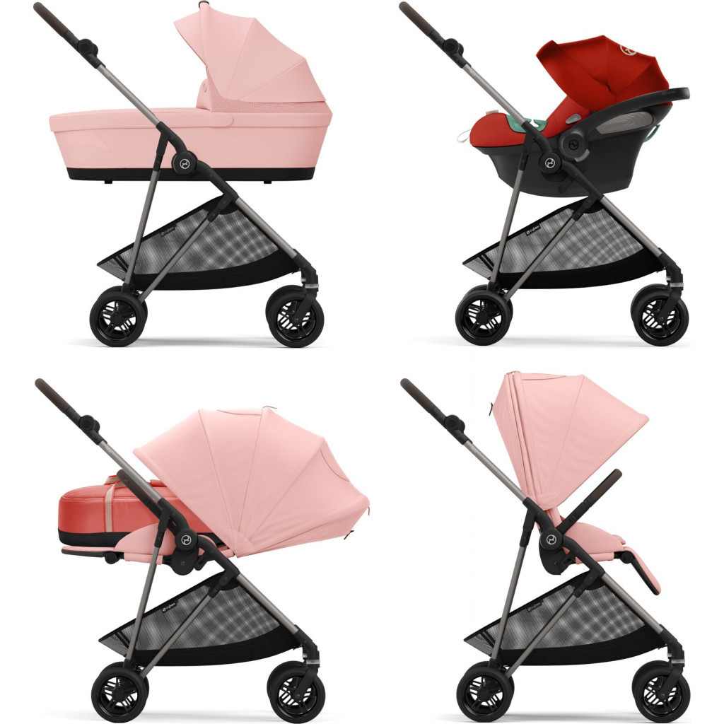 Коляска Cybex Melio Hibiscus Red (з бампером) (522002655) - зображення 8