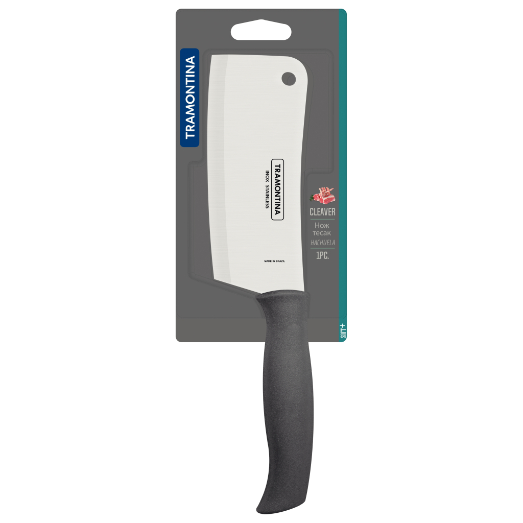 Кухонний ніж Tramontina Soft Plus Grey Сікач 127 мм (23670/165) - зображення 3