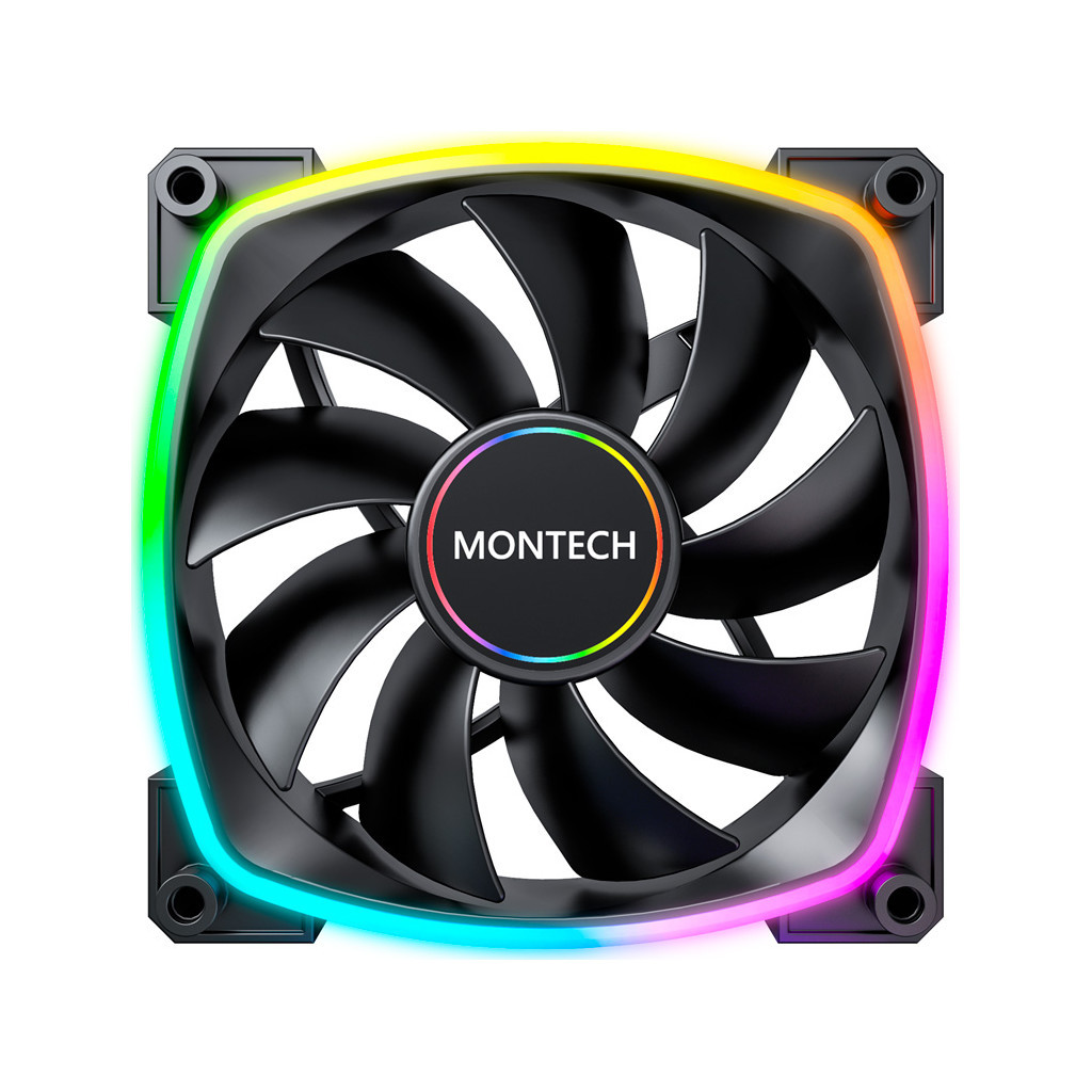 Кулер до корпусу MONTECH AX140 PWM BLACK - зображення 2