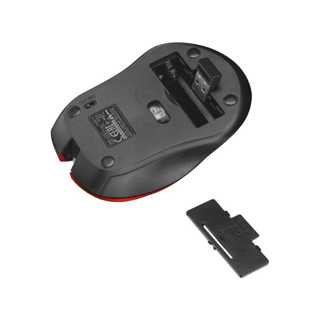 Мишка Trust Mydo Silent wireless mouse red (21871) - зображення 4