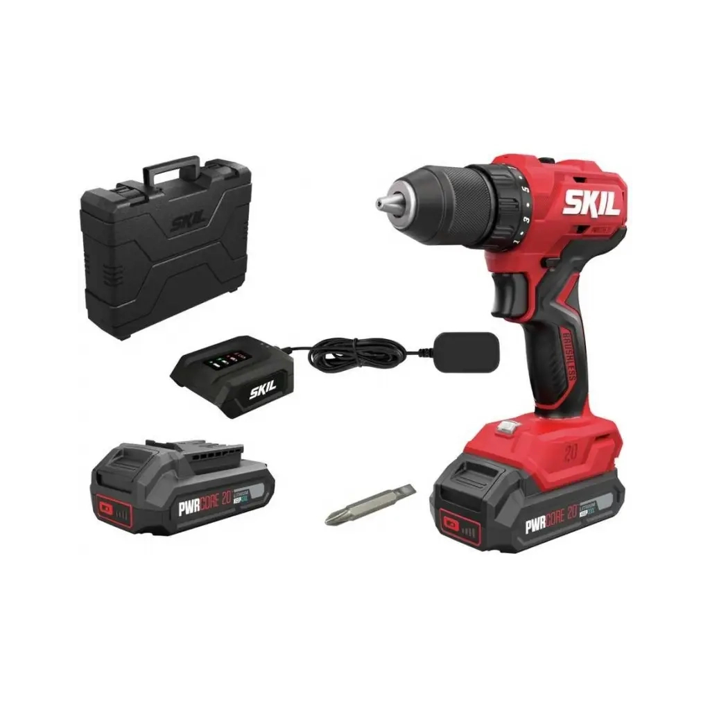 Шуруповерт Skil акумуляторний безщітковий безударний 3011 HB, 2x2Ah, кейс (DD1E3011HB) - изображение 1