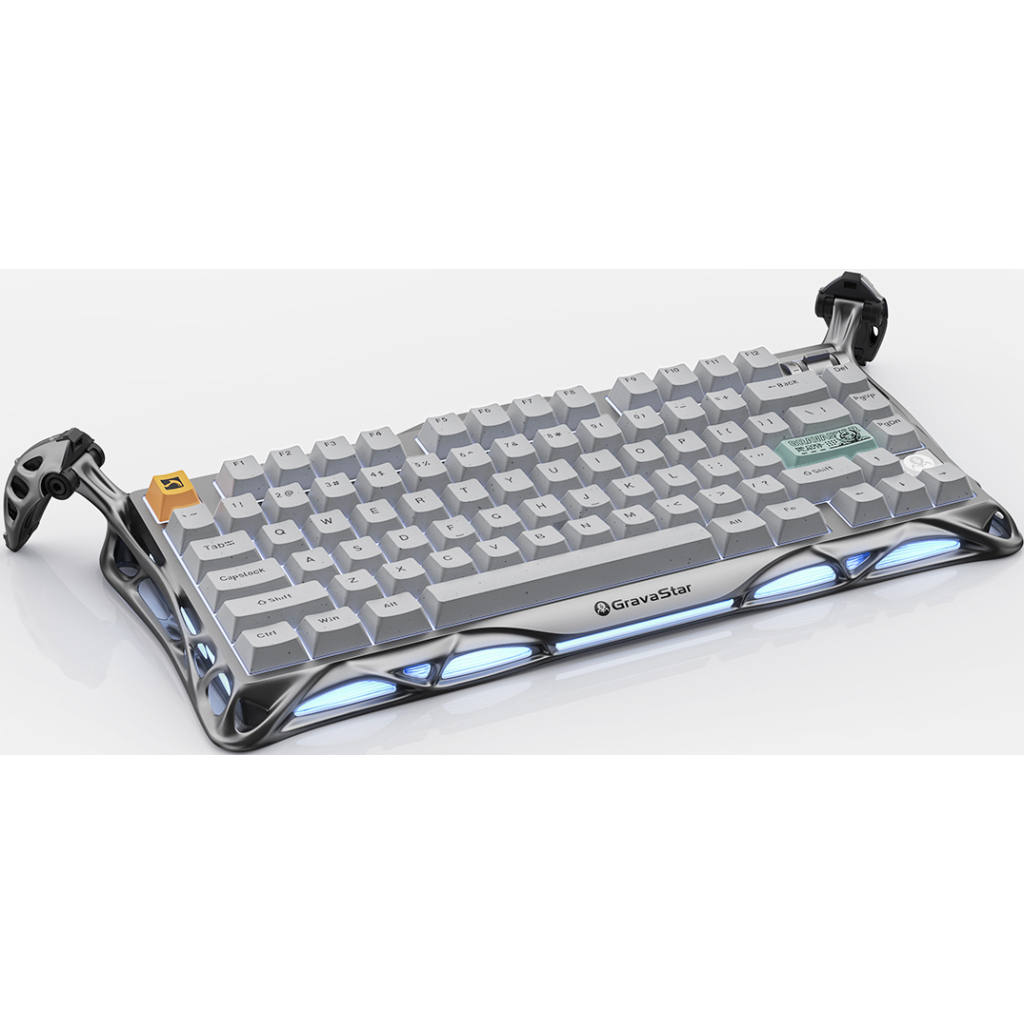 Клавіатура GravaStar Mercury K1 Pro TKL Wireless/Bluetooth/USB UA Grey (GSK1PRO_GRY) - зображення 2