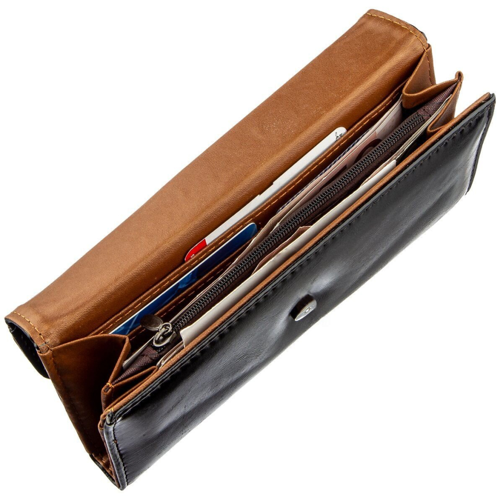 Гаманець Kivi З гладкої екошкіри Чорний (19073) - зображення 5