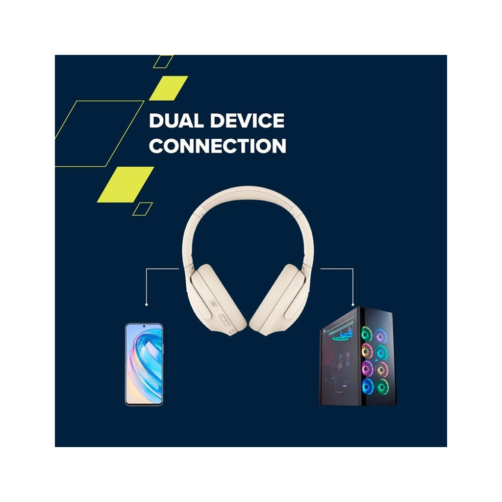 Навушники Canyon OnRiff 10 ANC Bluetooth Beige (CNS-CBTHS10BG) - зображення 3