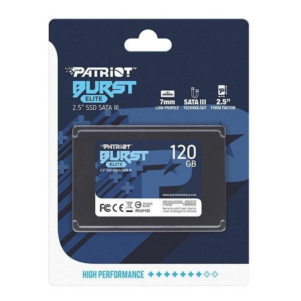 Накопичувач SSD 2.5" 120GB Burst Elite Patriot (PBE120GS25SSDR) - зображення 3