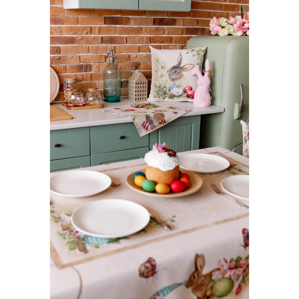 Скатертина Прованс гобеленова Великодня Веснянка 135х300 см (034125) - зображення 6