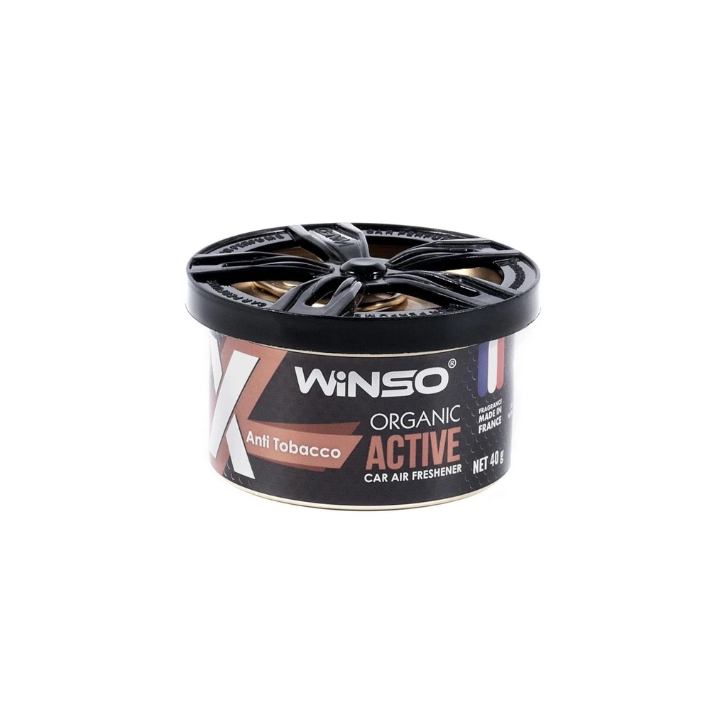Ароматизатор для автомобіля WINSO Organic X Active 40gr - Anti Tobacco (533630) - зображення 1