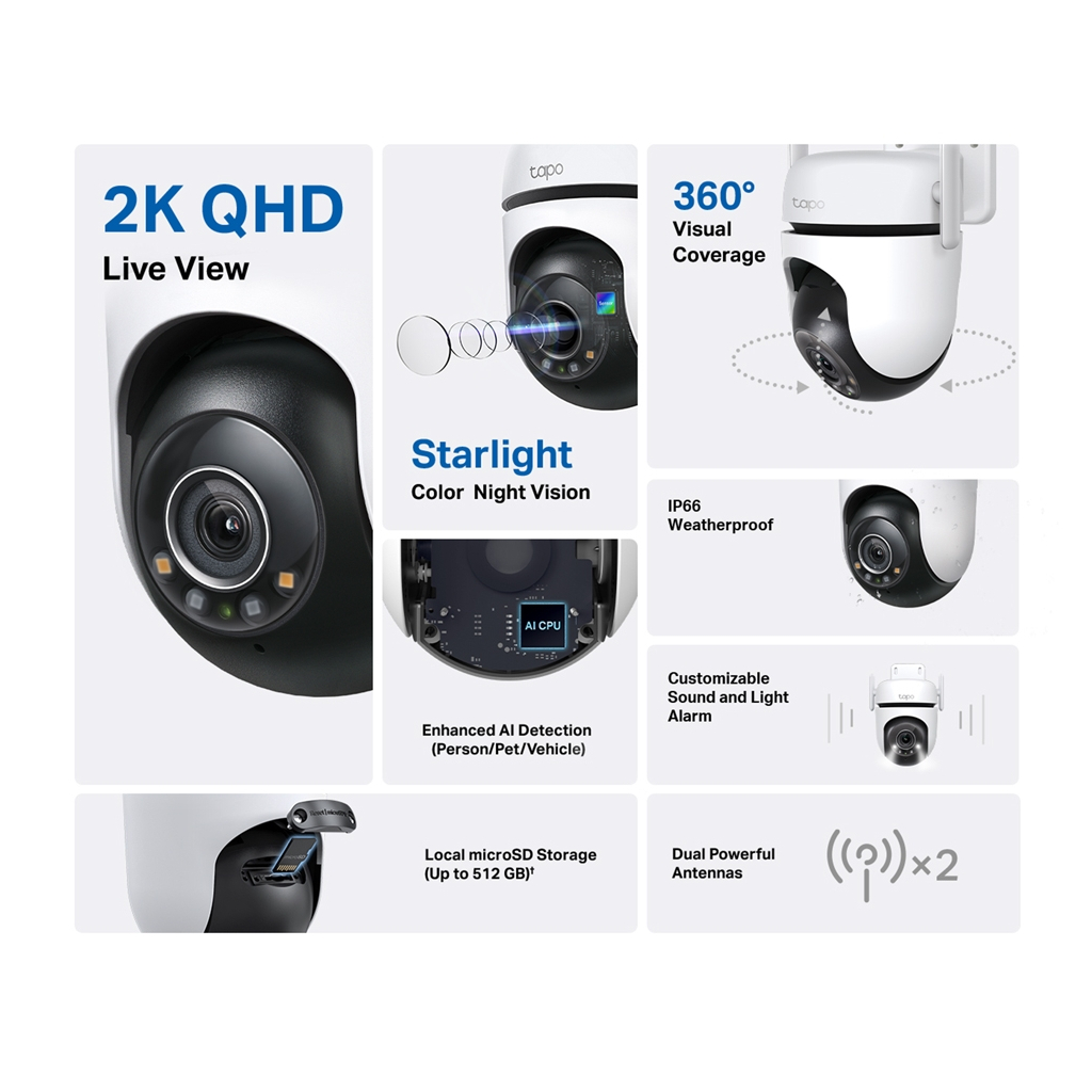 Камера відеоспостереження TP-Link TAPO-C520WS - зображення 2