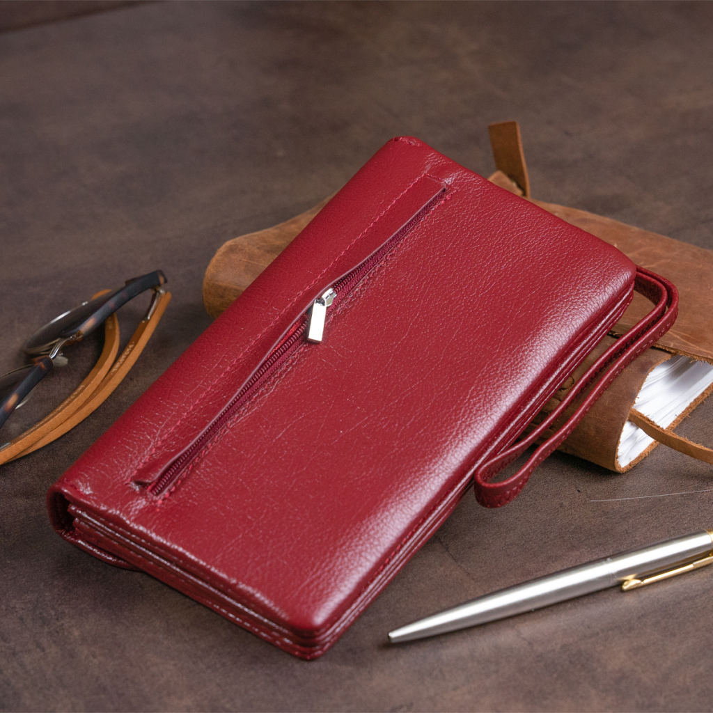 Гаманець ST Leather Зі шкіри Бордовий (19318) - зображення 12