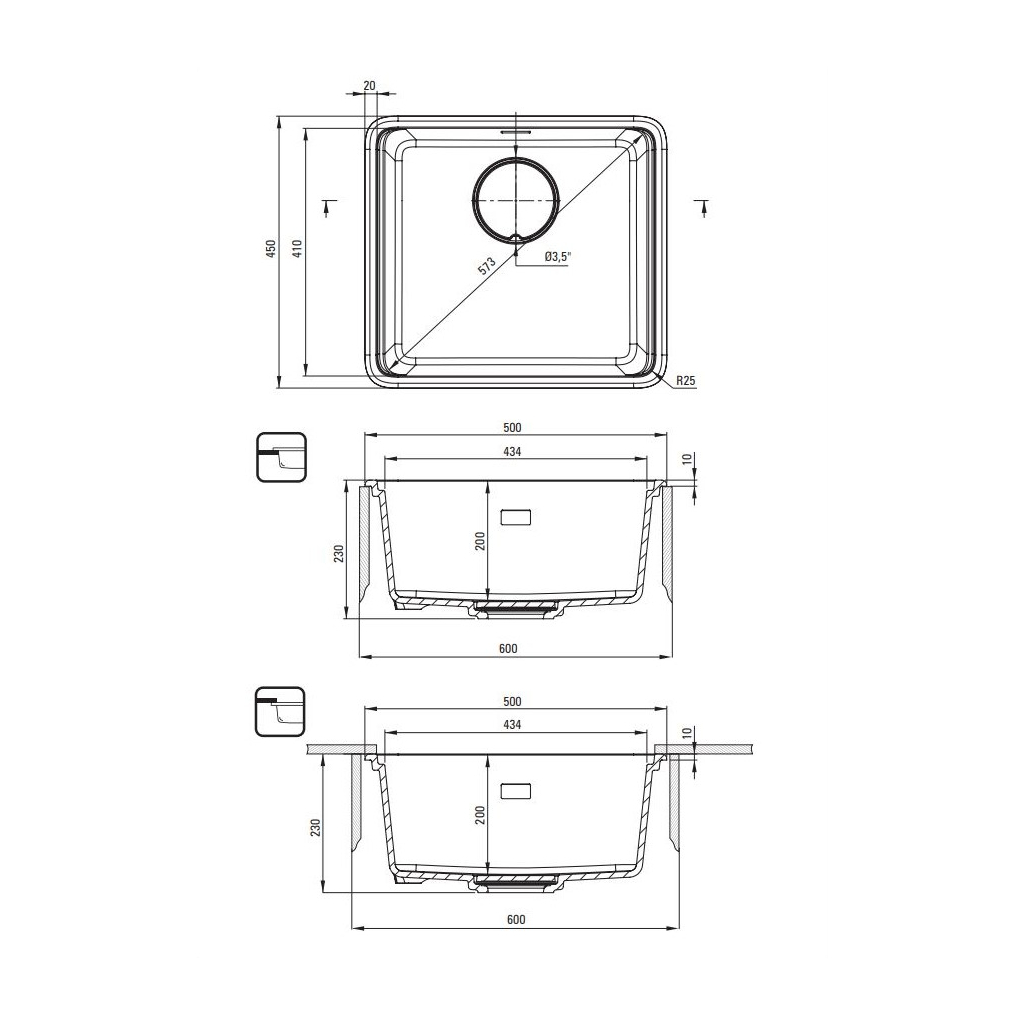 Мийка кухонна Deante Momi (ZKM_T10A) - зображення 5