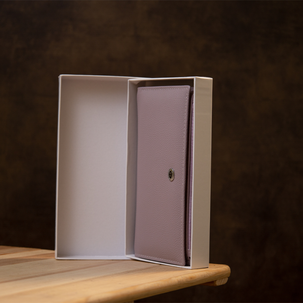 Гаманець ST Leather Шкіряний Ліловий (19384) - зображення 11