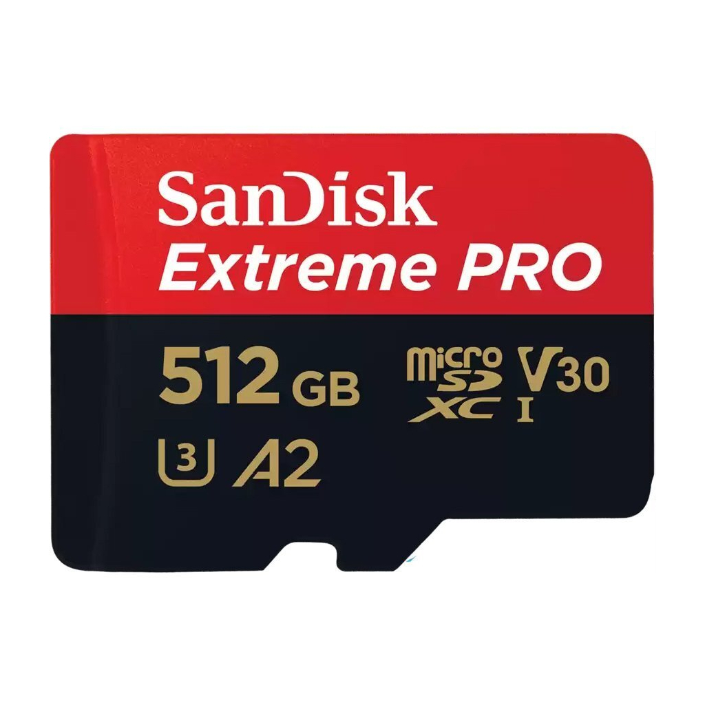 Карта пам'яті SanDisk 512 GB microSDXC UHS-I U3 Extreme Pro+SD Adapter (SDSQXCD-512G-GN6MA) - зображення 2