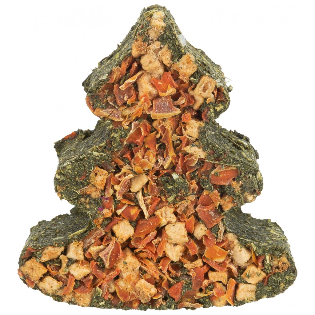 Ласощі для гризунів Trixie Різдвяна "Ялинка" морква, квіти, петрушка 90 г (4011905927824) - зображення 5