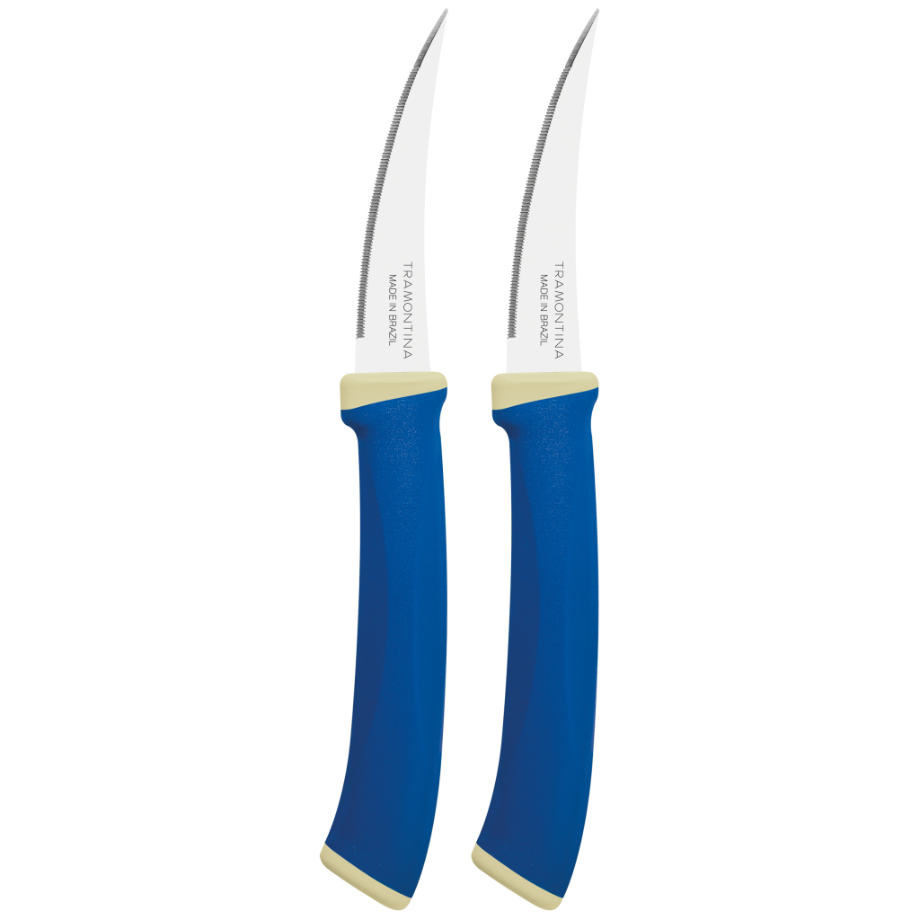 Набір ножів Tramontina Felice Blue Tomato 76 мм 2 шт (23495/213) - зображення 1